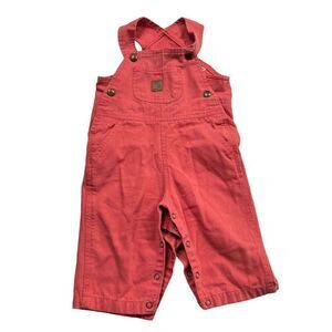 Carhartt Baby Overalls 12 Months Coral Pink 100% Cotton